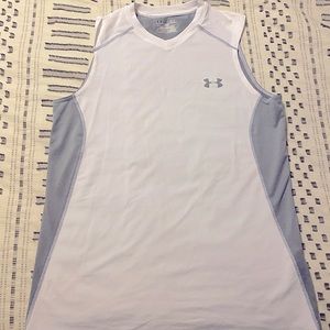 Under armour white mens sleeveless medium